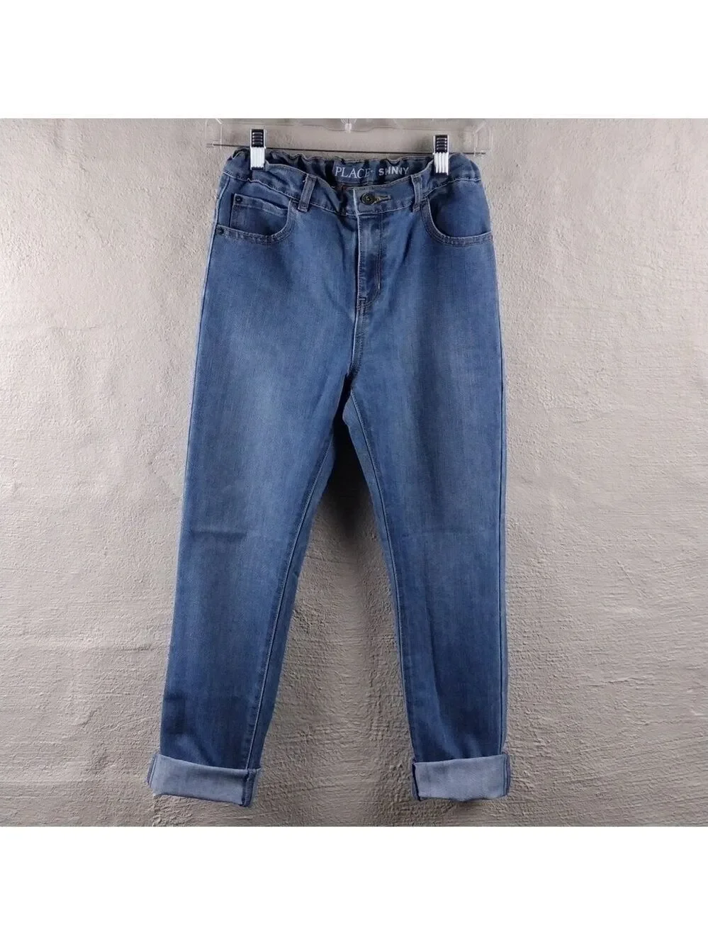𝅺CHILDREN'S Place Blue Light Medium Wash Five Pocket Mid Rise Skinny Jeans